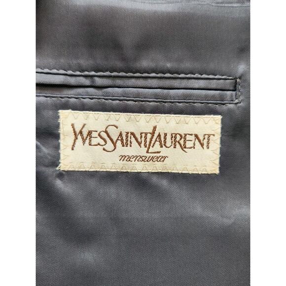 Yves Saint Laurent YSL Designer Navy Wool Blazer Sport Coat Men's Size 40R - Picture 5 of 10